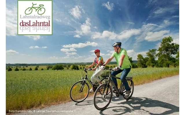 Radfahrer auf dem Lahntalradweg